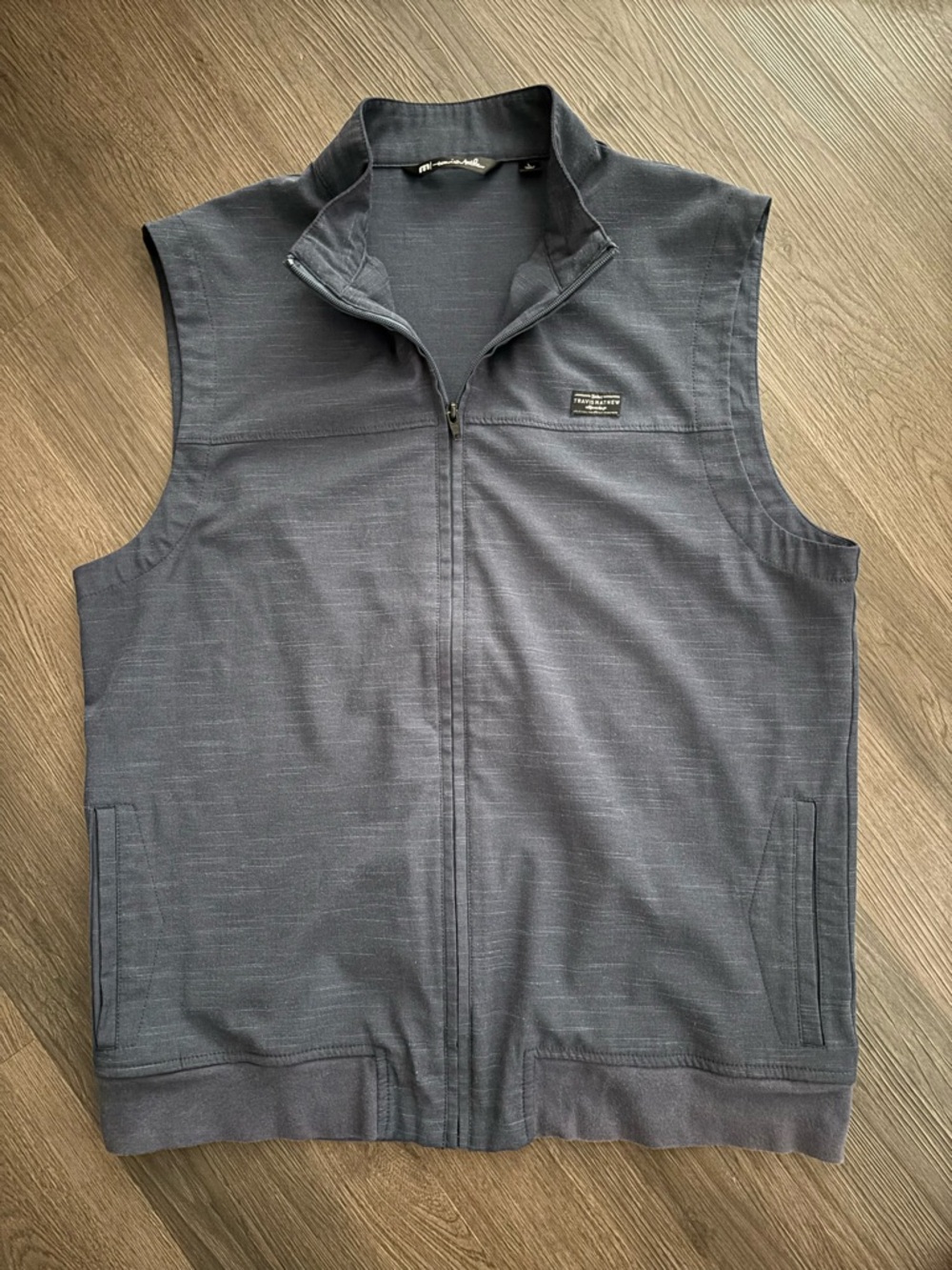 Travis Mathew Navy Blue Zip-Up Vest Golf Sz Large